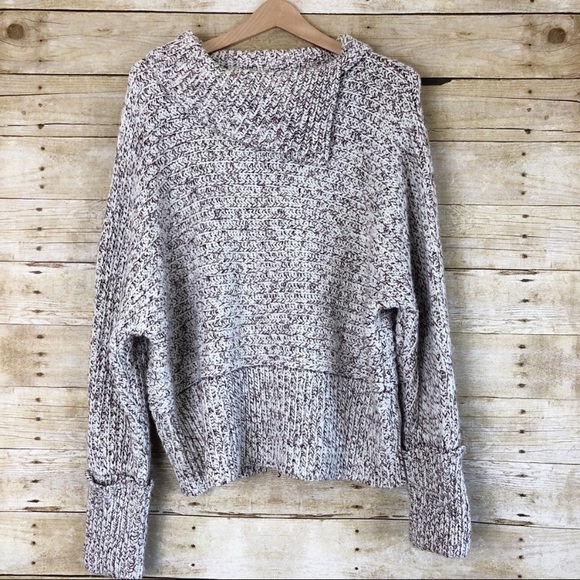 Topshop Tweedy Envelope Neck Sweater - Picture 2 of 8